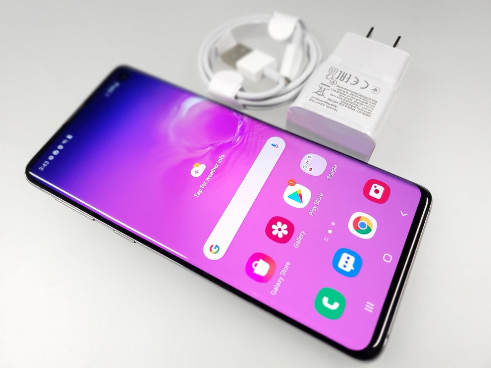 Samsung Galaxy S10 SM-G973U – 128GB – Prism Black (Verizon) GSM Unlocked