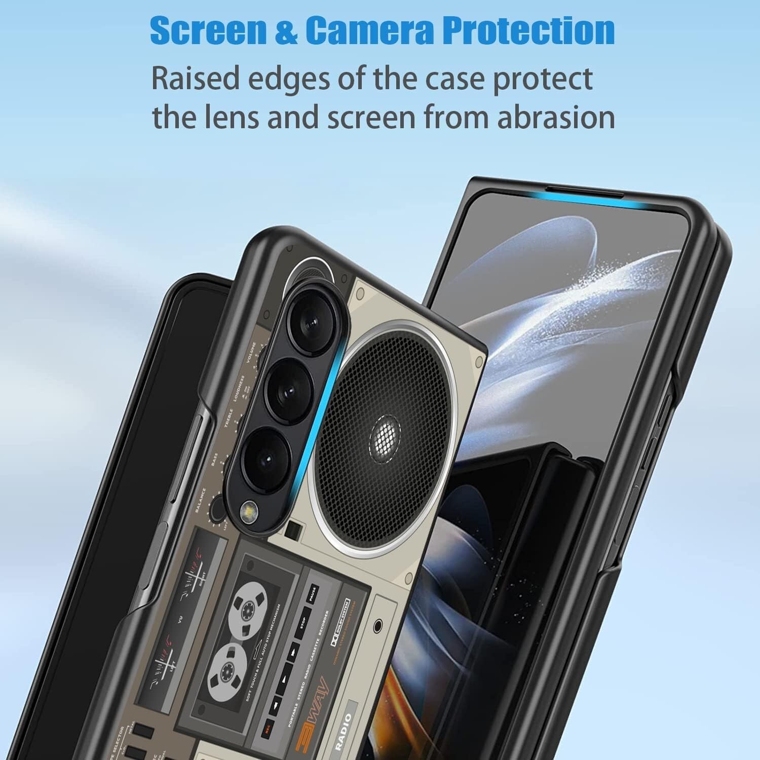 Samsung Galaxy Z Fold 3 Case with Kickstand Full Body Hard PC Stylish Shockproof
