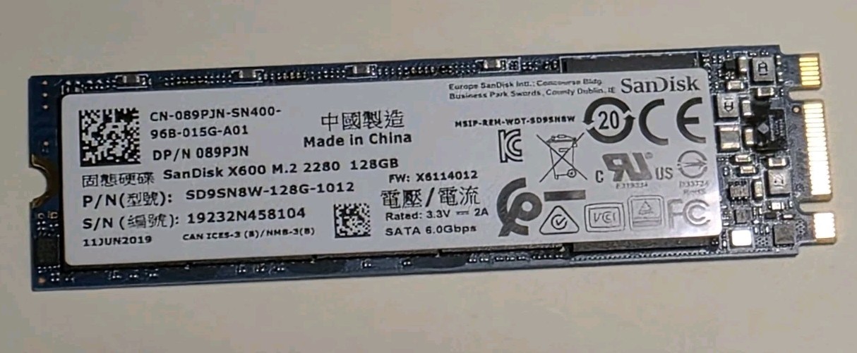 SanDisk 128GB M.2 SSD X600 SD9SN8W-128G Internal Solid State Drive