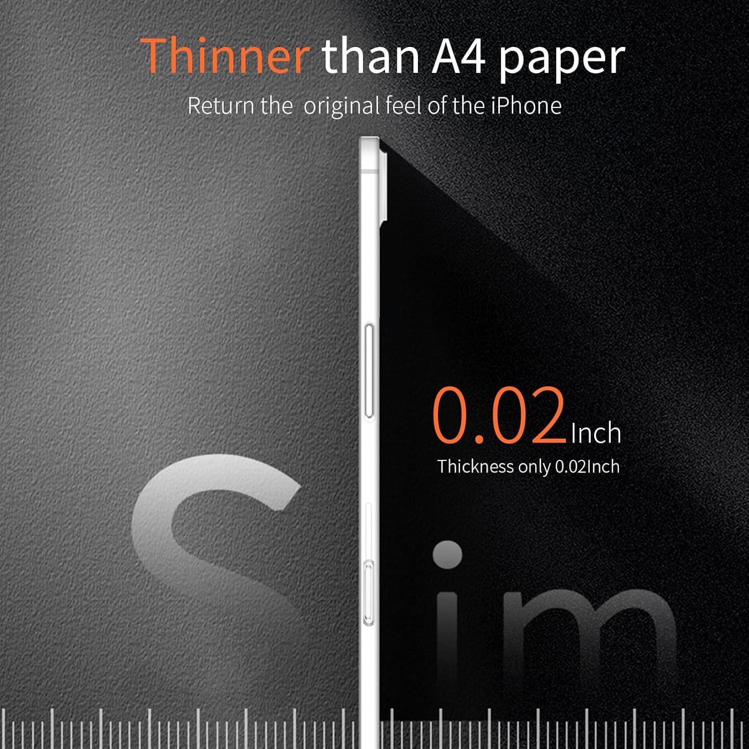 iPhone 17 Air Slim Case, 0.2mm Fit [Paper-Thin] Lightweight Case Matte Finish
