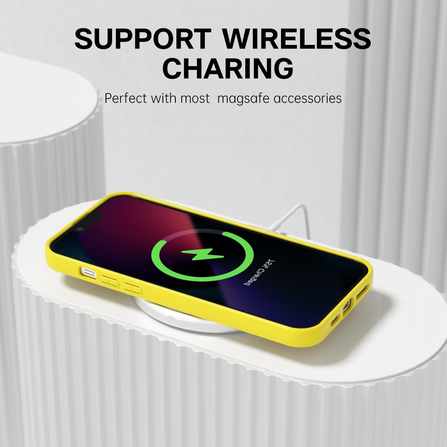 Cute Silicone Case for iPhone 13 Mini Slim Shockproof Flexible TPU Yellow