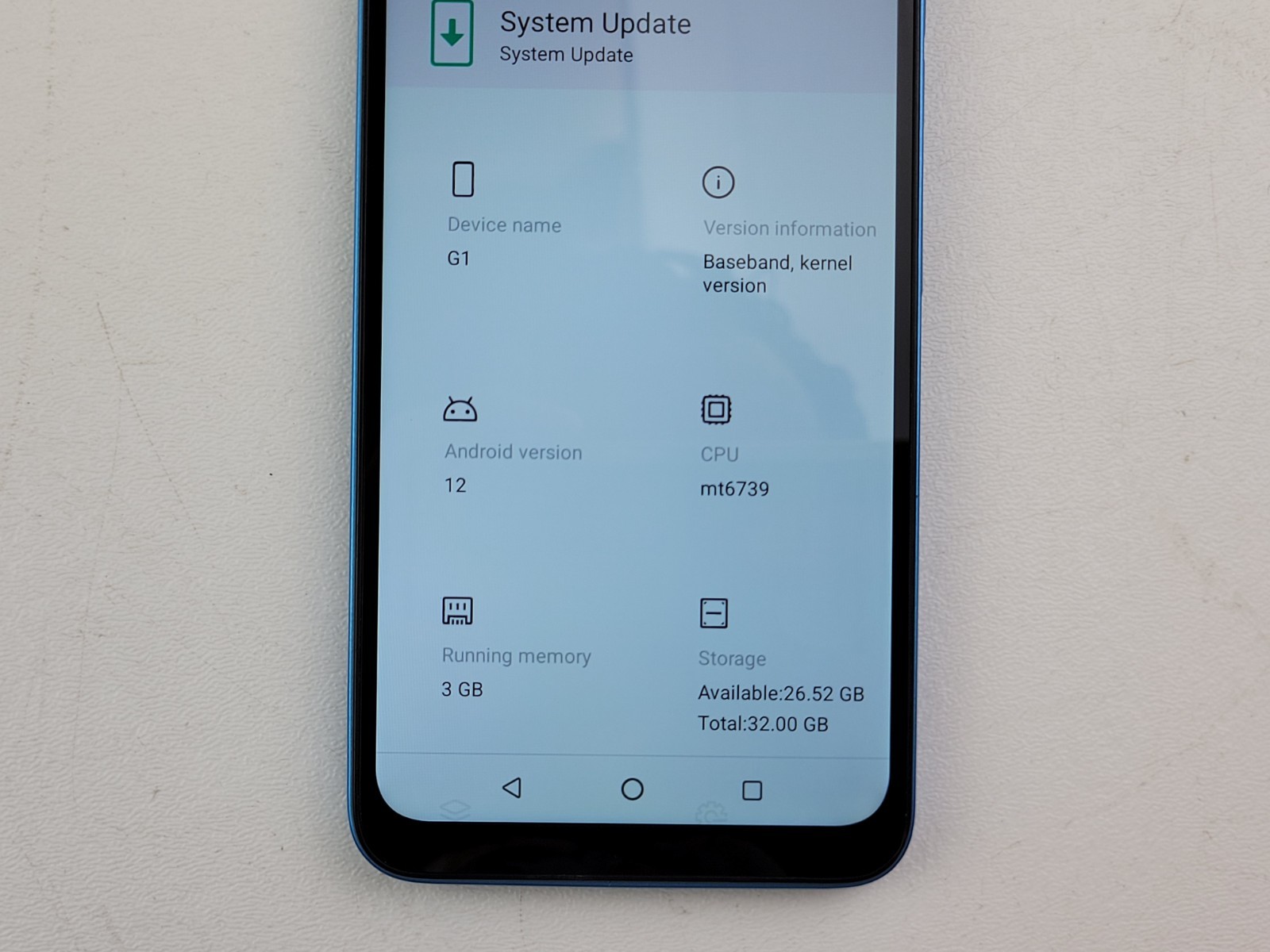 UMIDIGI G1 (MP08) 32GB – Blue (GSM Unlocked) Dual SIM Smartphone – H6115