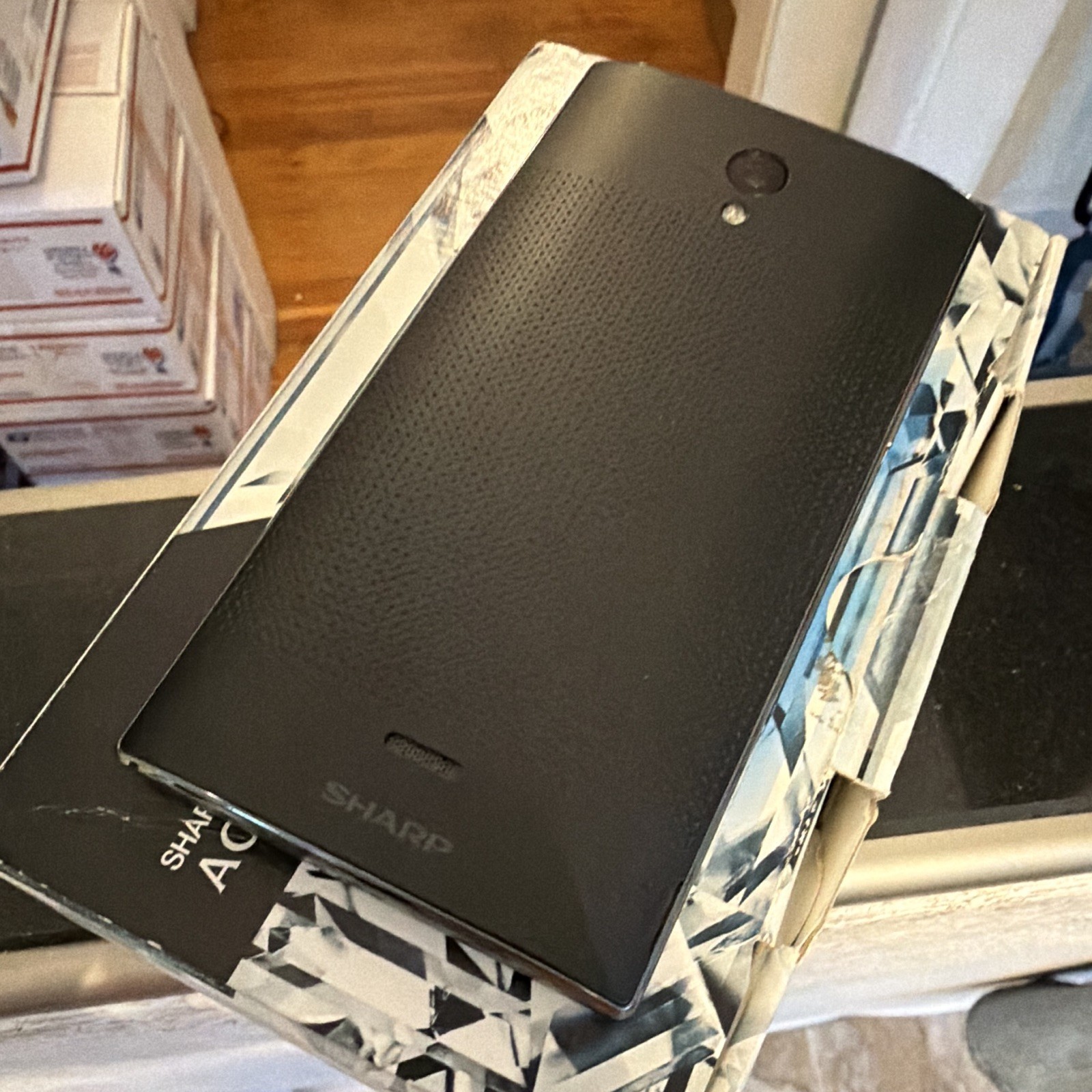 Sharp AQUOS Crystal Smartphone Black Slate Style with Original Box