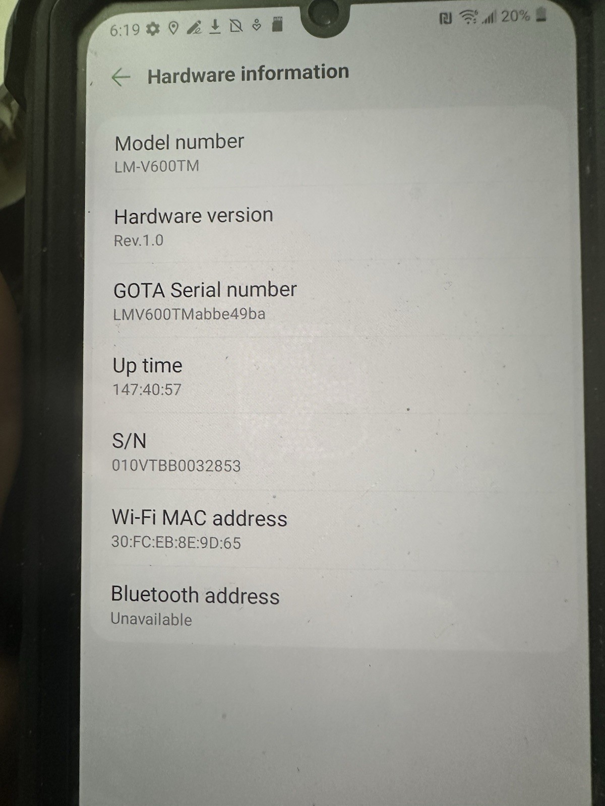 LG Thinq v60 (i1-850)