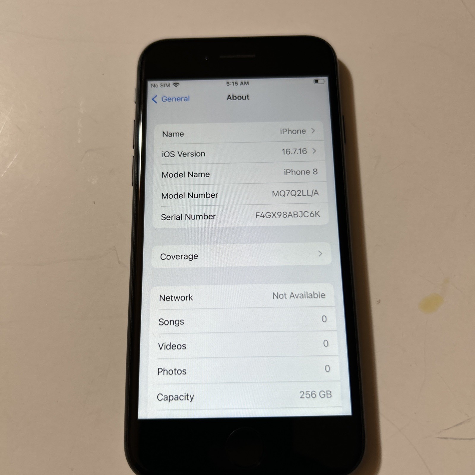 Apple iPhone 8 – 256GB Unlocked Space Gray A1905
