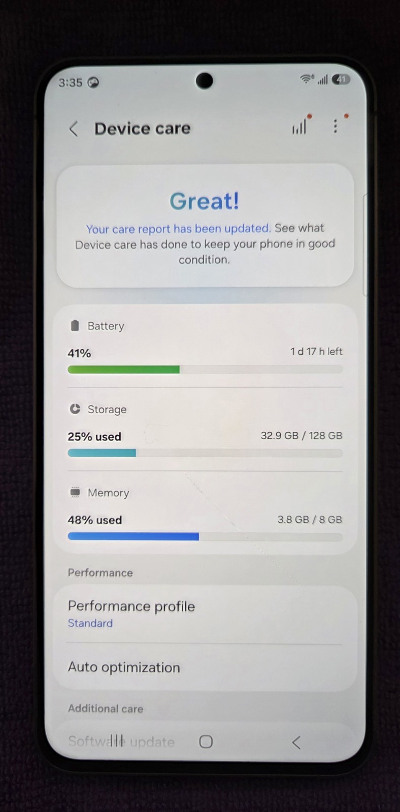 READ Samsung Galaxy S25 FE SM-S731U 128GB Jet Black AT&T Clean IMEI