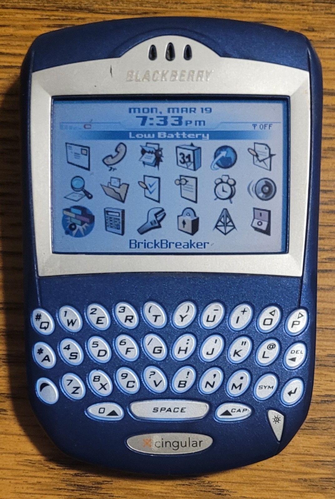BlackBerry 7280 – Blue and Silver ( Cingular ) Very Rare GSM Smartphone