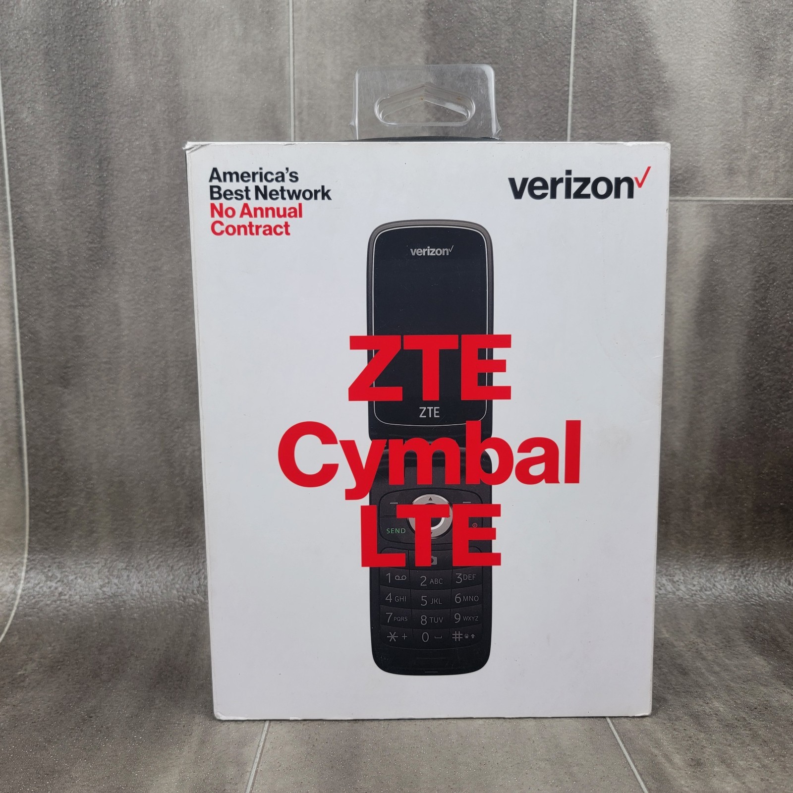 Cymbal Z233V 4G LTE Bluetooth Camera Silver Flip Phone Verizon No Contract