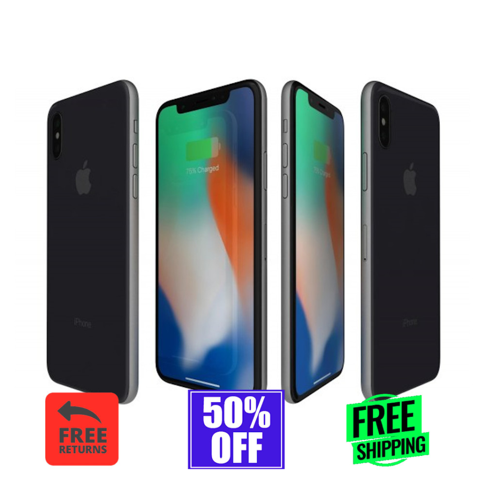 Apple iPhone X 64GB 256GB Unlocked Verizon At&t Free Shipping Screen 5.85″