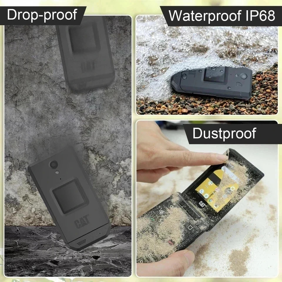 CAT S22 Rugged Flip Phone Unlocked (16GB) 2.8” Touchscreen Smart Cell Phone …