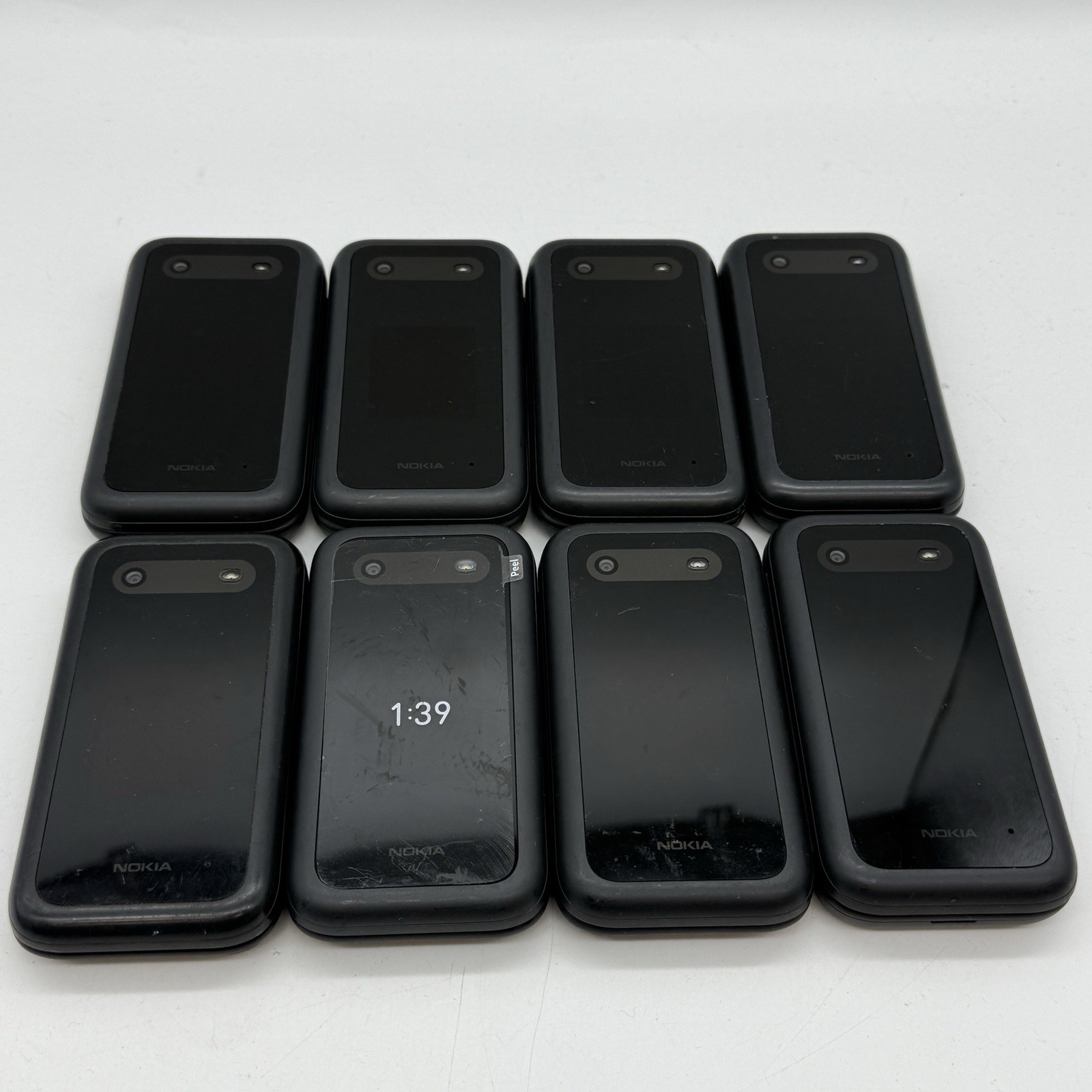 Lot of 8 Nokia 2760 Flip 4G LTE N139DL Cellphone 2.8″ 5MP Tracfone (G17:3)