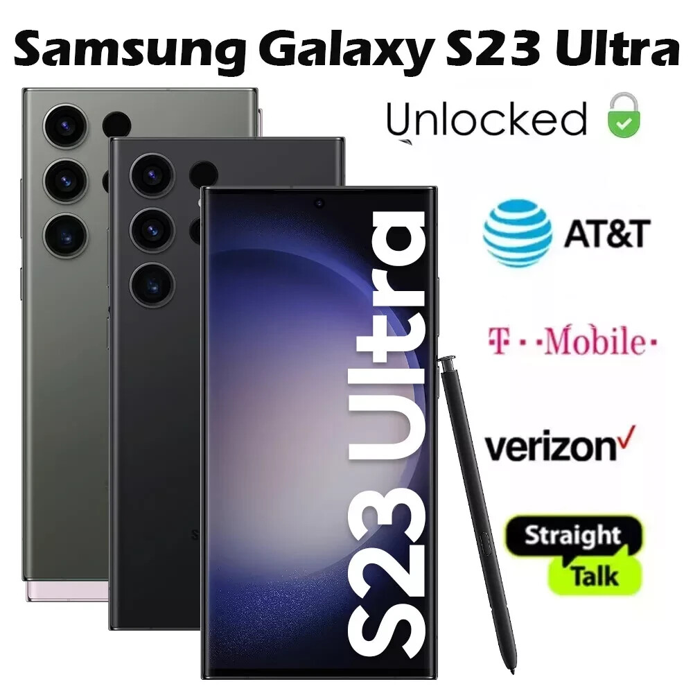 NEW SEALED Samsung Galaxy S23 Ultra 5G SM-S918U1 256GB/512GB Factory Unlocked US