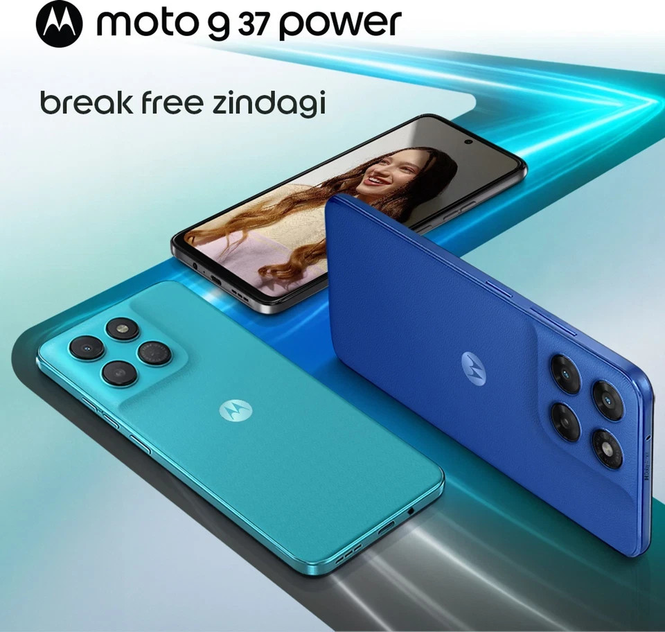 Motorola Moto G37 Power 5G 128GB Unlocked Nautical Blue 7000mAh Battery Rugged