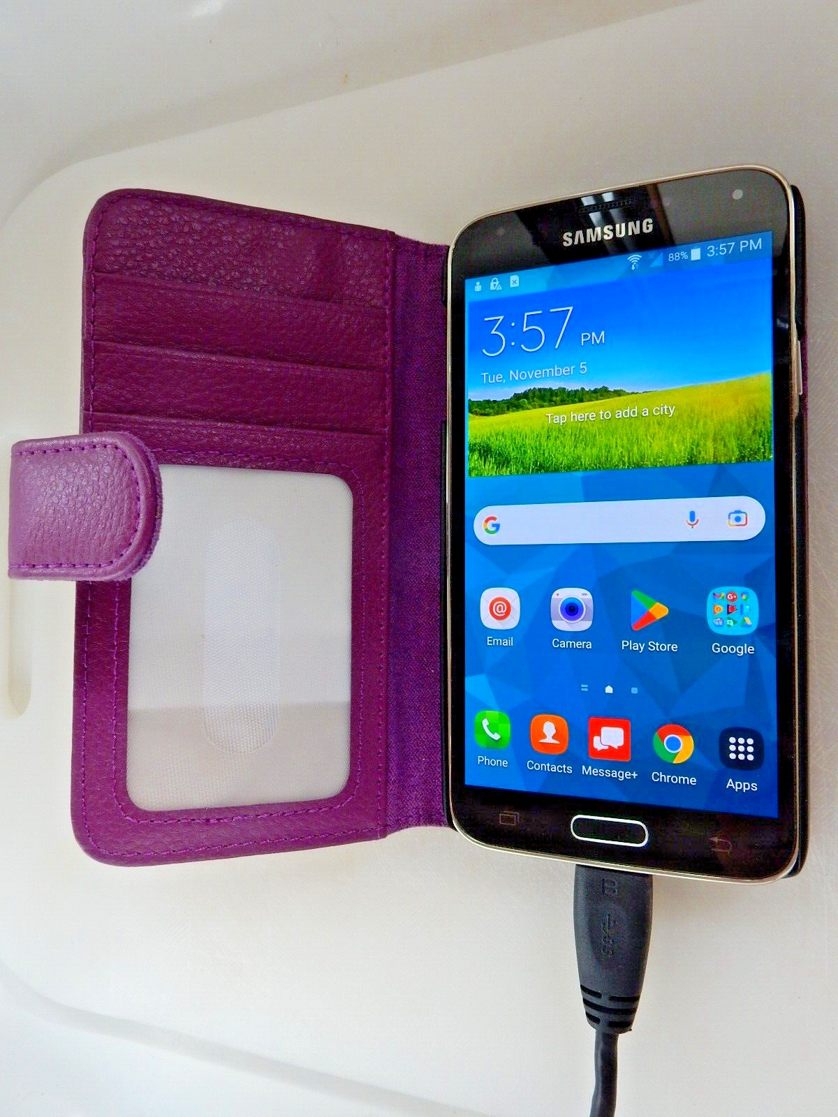 SAMSUNG GALAXY S5 4G LTE ~ VERIZON ~ SM-G900V w/ Charging Cord