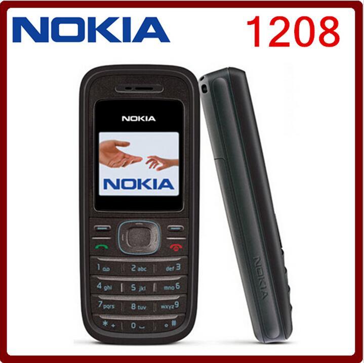 Original Unlocked Nokia 1208 Mobile Phone Dualband GSM 900 / 1800 1.5 in