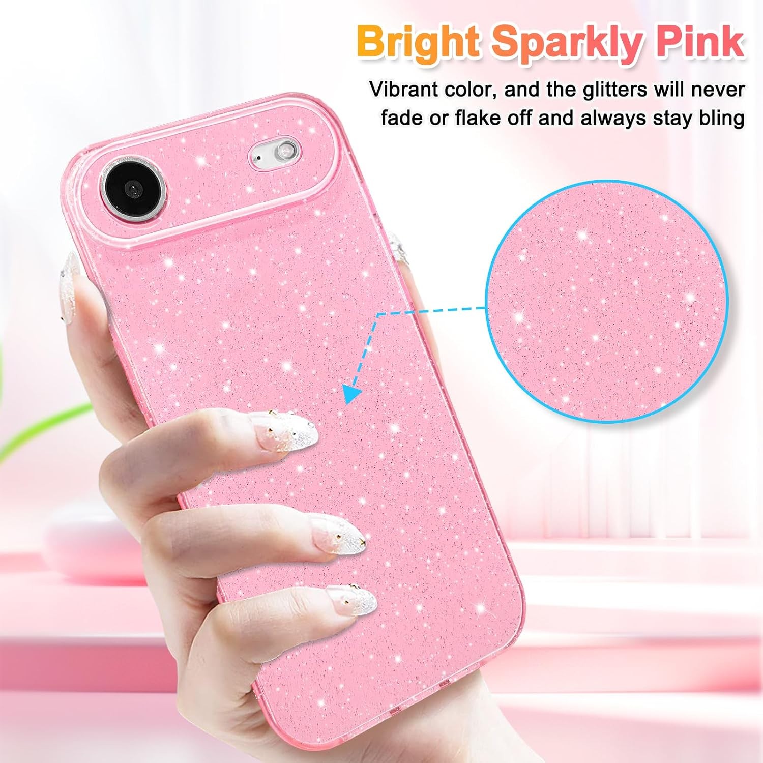 Case for iPhone Air Case Glitter Cute Sparkly Shiny Bling Sparkle Phone Cases 6.