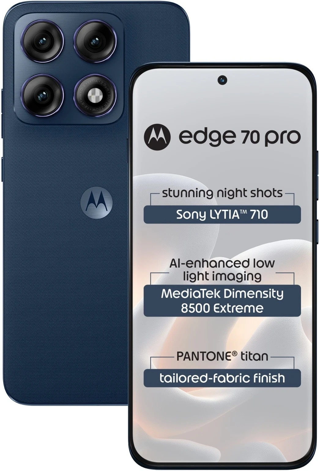 MOTOROLA edge 70 pro (Titan Blue 8GB, 256GB) Dimensity 8500 NFC Global Version.