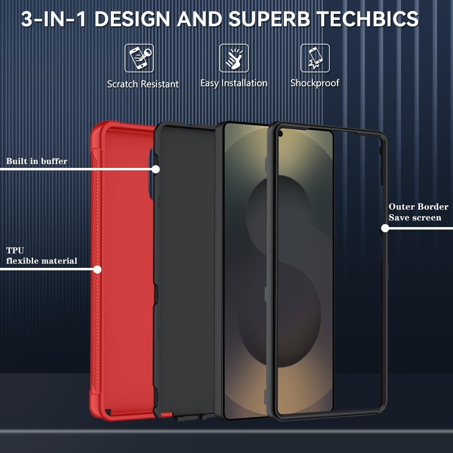 For Samsung Galaxy S25 Ultra 5G Case with Heavy Duty Shockproof Protective Cover
