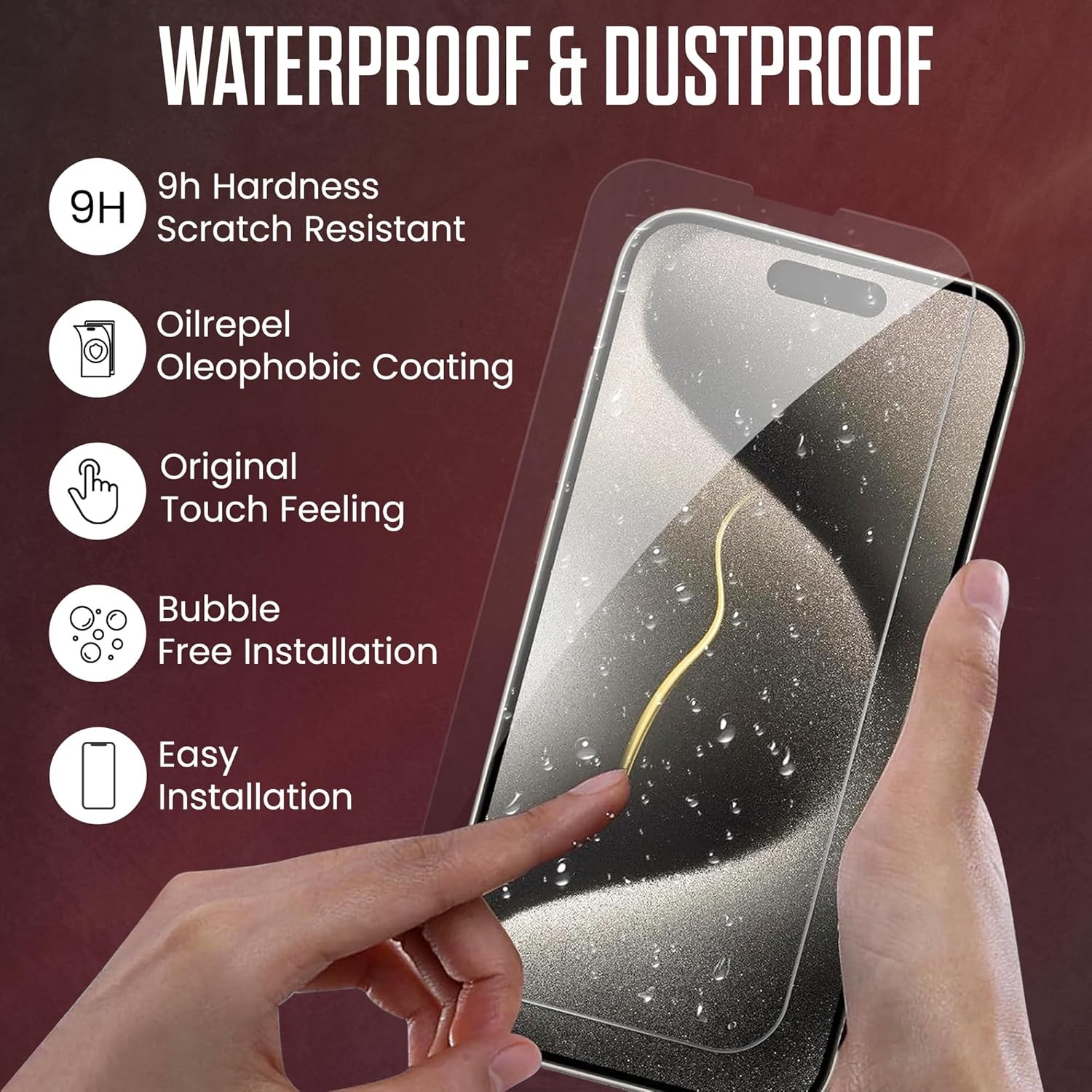 Screen Protector for iPhone 16 Plus 15 Plus 15 Pro Max