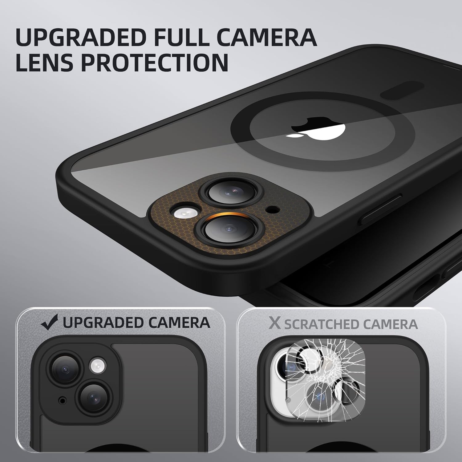 iPhone 14 Case, Built-in Privacy Screen Protector, Shockproof Full Body Phone Ca