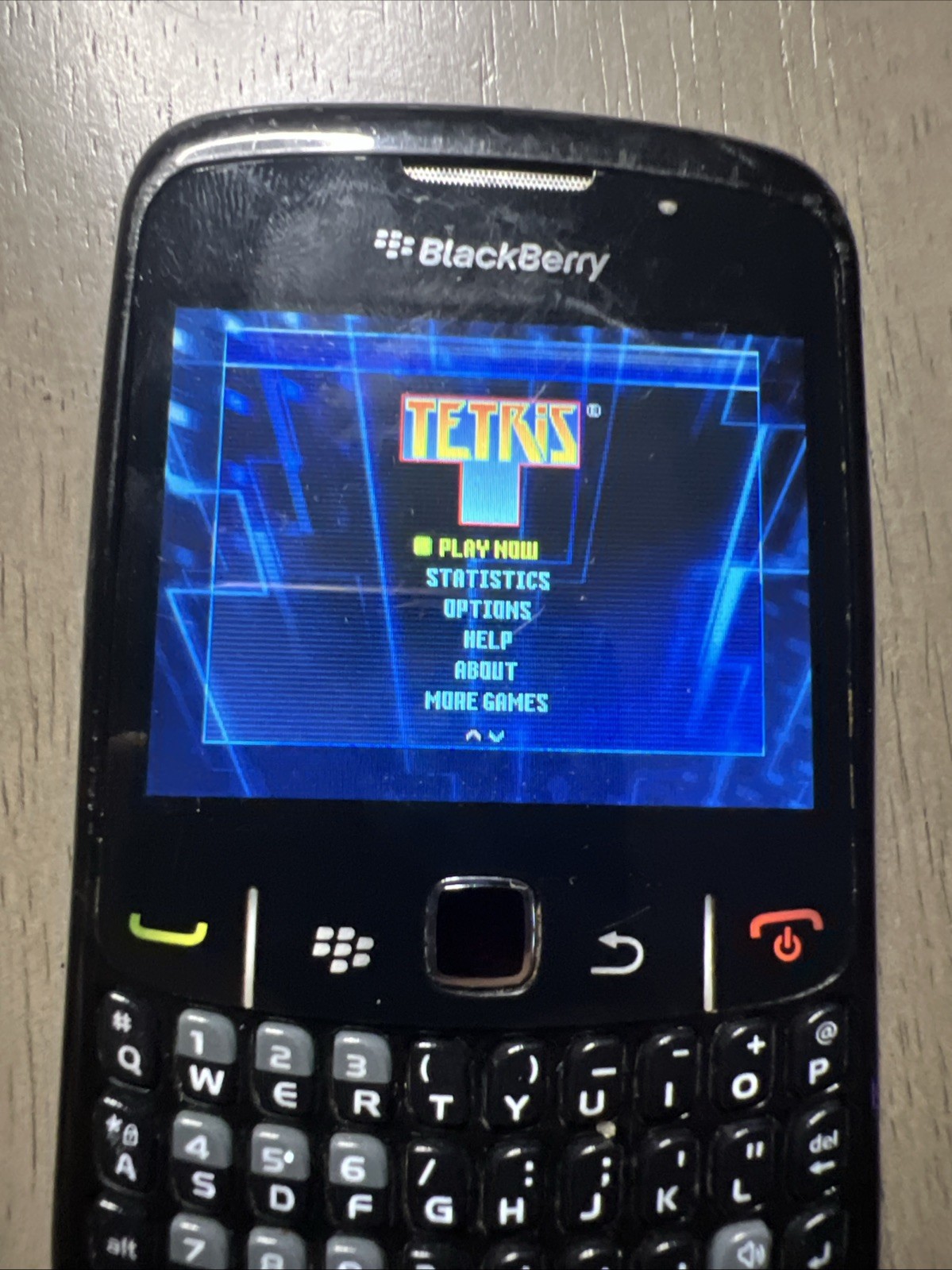 BlackBerry Curve 8530 Smartphone Black Verizon Tetris Tested Works Scratch AS IS