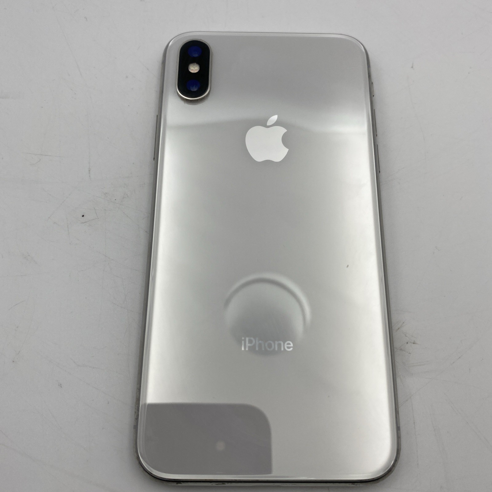 Apple iPhone X 64GB Silver Verizon Network 12MP iOS Smartphone-LCD Damage-Reset