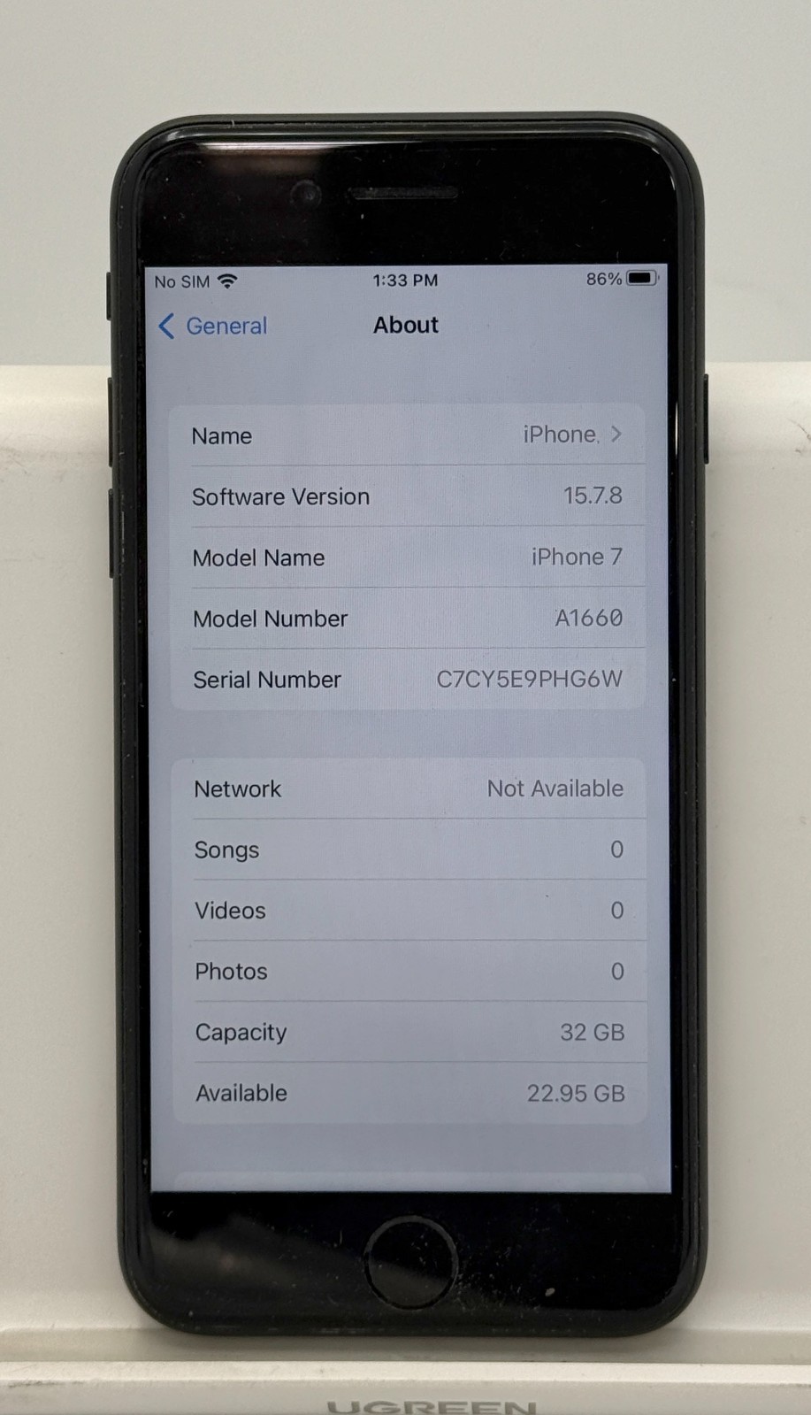 Apple iPhone 7 (A1660) MNAC2LL/A 32GB – Unlocked Battery Health 94%