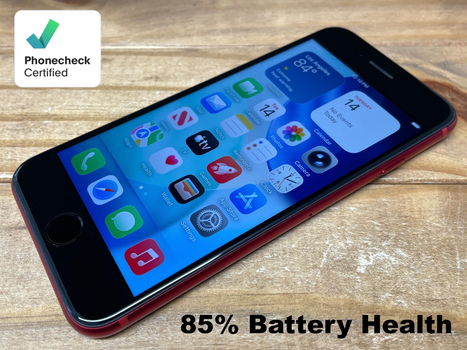 Apple iPhone SE 3rd Gen. – A2595 – 128 GB – RED (Consumer Cellular) Works
