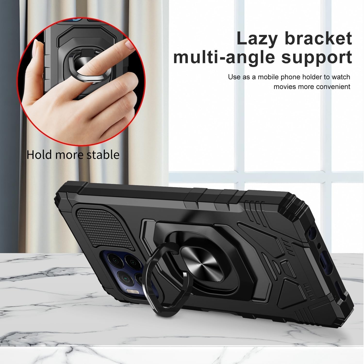 T-Mobile Revvl 7 Pro 5G Case, Heavy Duty Drop Protection Cover with Kickstand