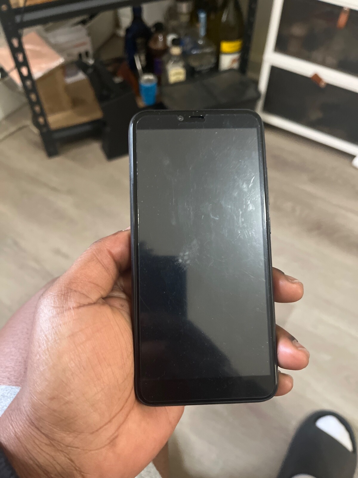 Andriod phone black. Tik tok app