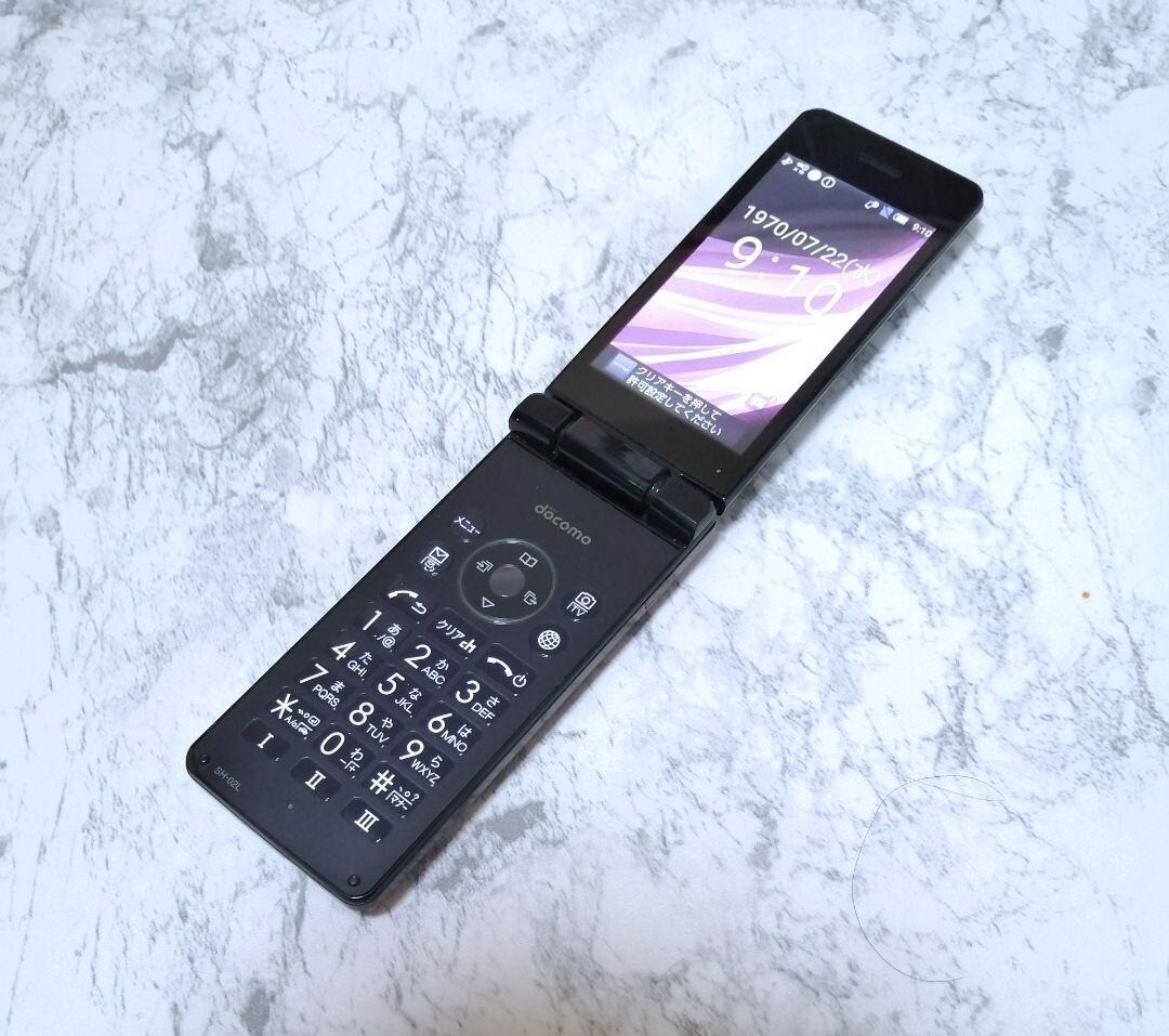 SHARP SH-02L AQUOS KEITAI 2 JAPAN ANDROID FLIP PHONE BLAK UNLOCKED USED JAPAN