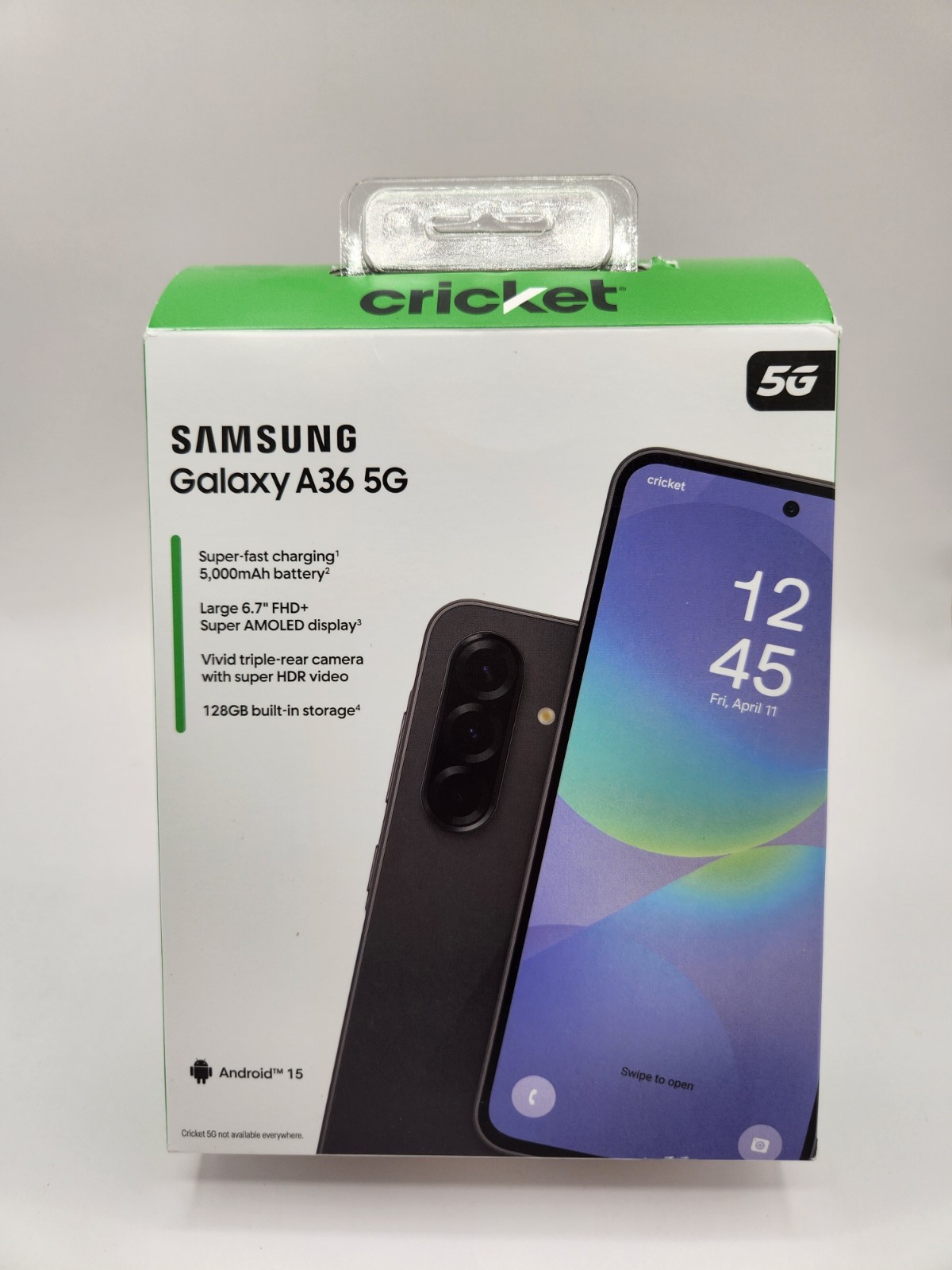 Samsung Galaxy A36 5G 6GB RAM 128GB Cricket Wireless (PREPAID) Black Brand New