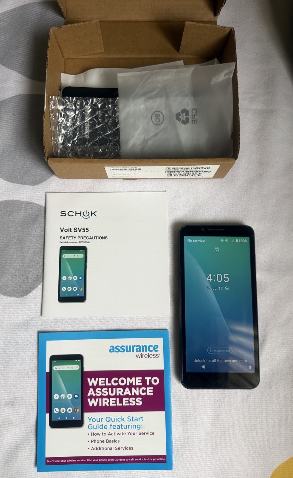 Schok Volt SV55 (SV55216) – 16GB – Black (Unlocked) Smartphone Original Box Pack
