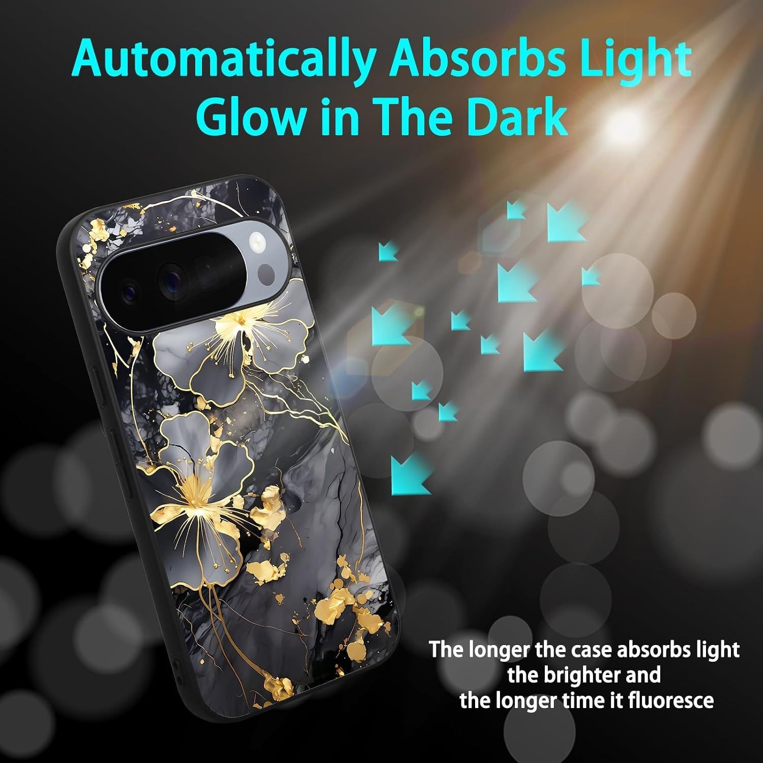 for Google Pixel 11 Pro Case, Glow in The Dark, Soft TPU + Hard PC Military Prot