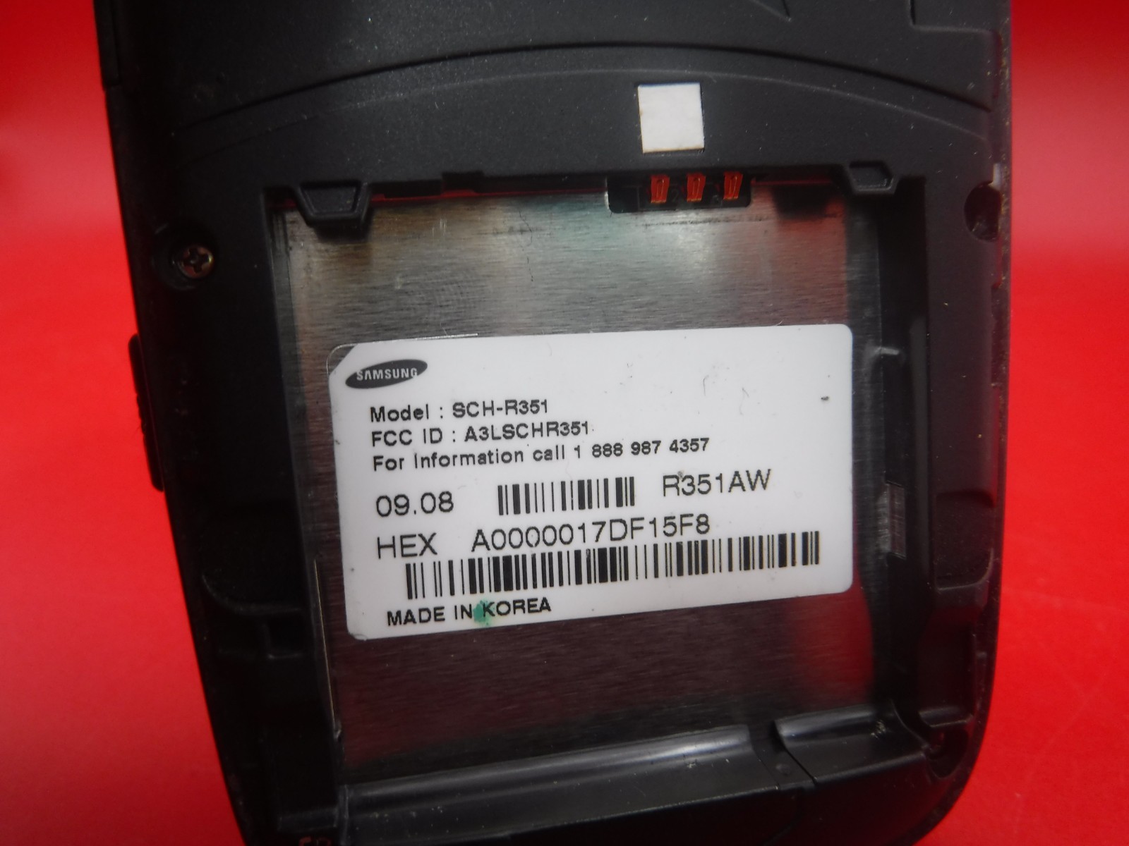 Samsung Freeform / Link SCH-R351 – Red Alltel Powers On