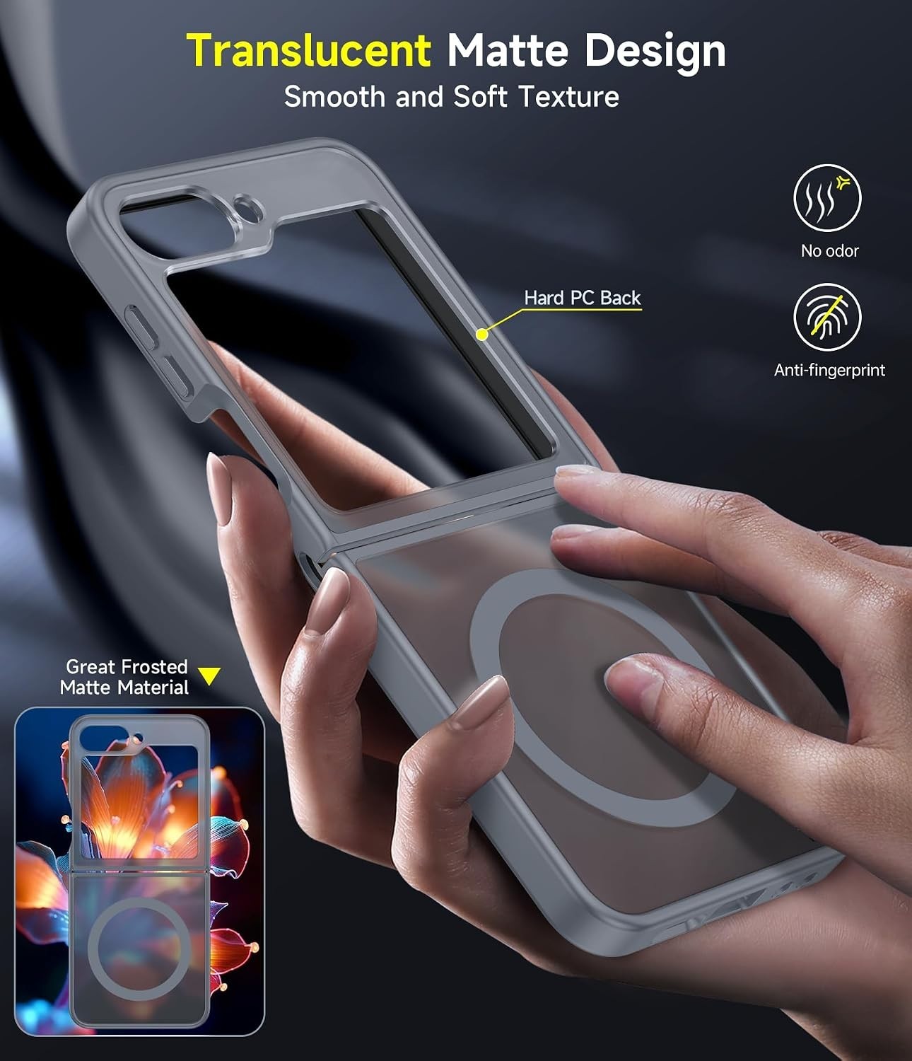 for Samsung Galaxy Z-Flip-6,Case Slim Shockproof protective Magnetic Integrated