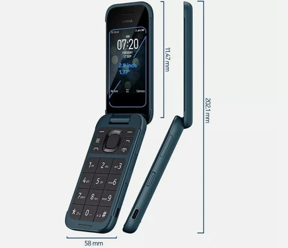 Nokia 2780 Flip 4G LTE 512MB 5MP Single SIM 2.7″ seal Original phone Unlocked