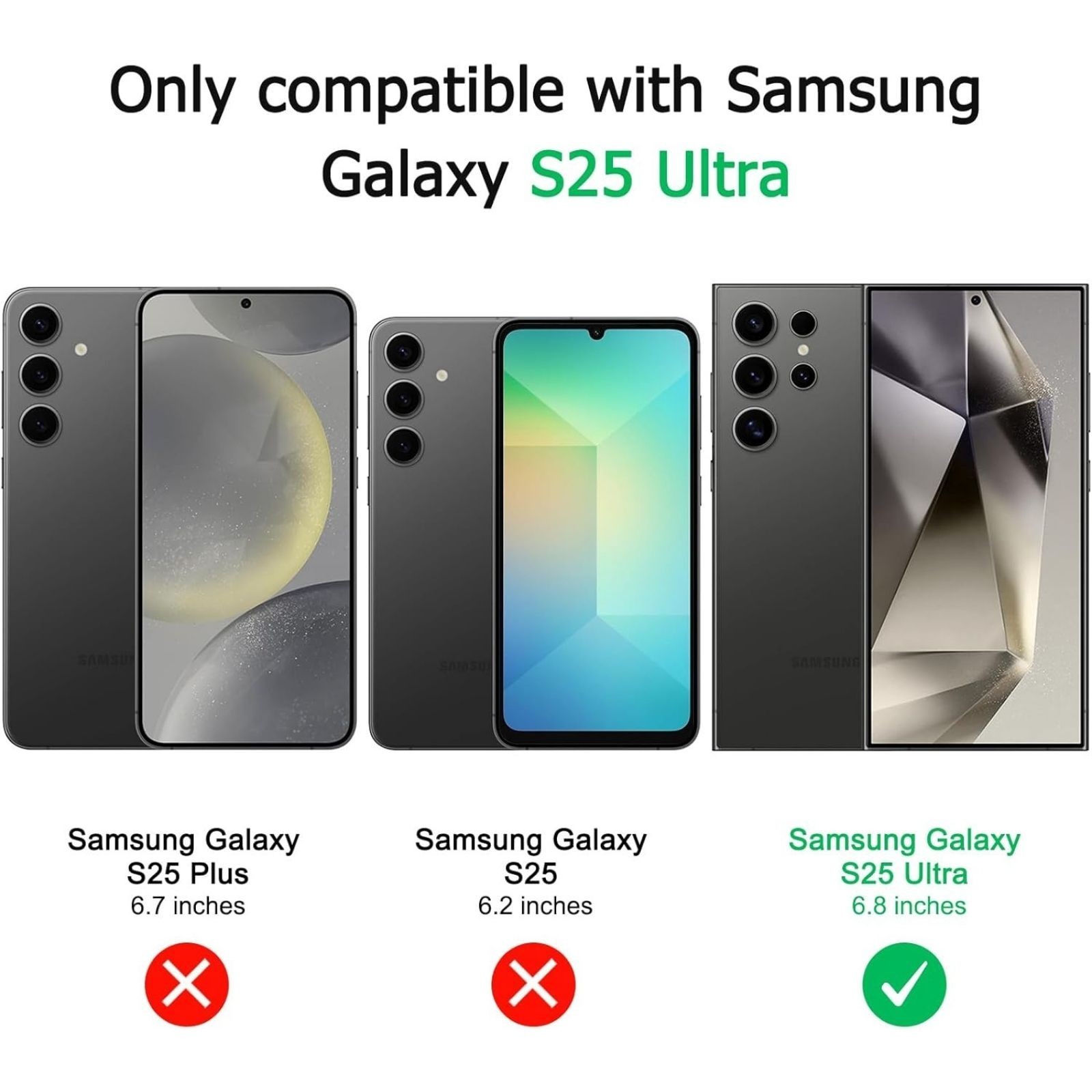 For Samsung Galaxy S25 Ultra 5G Case with Kickstand & Military Grade Phone Cover