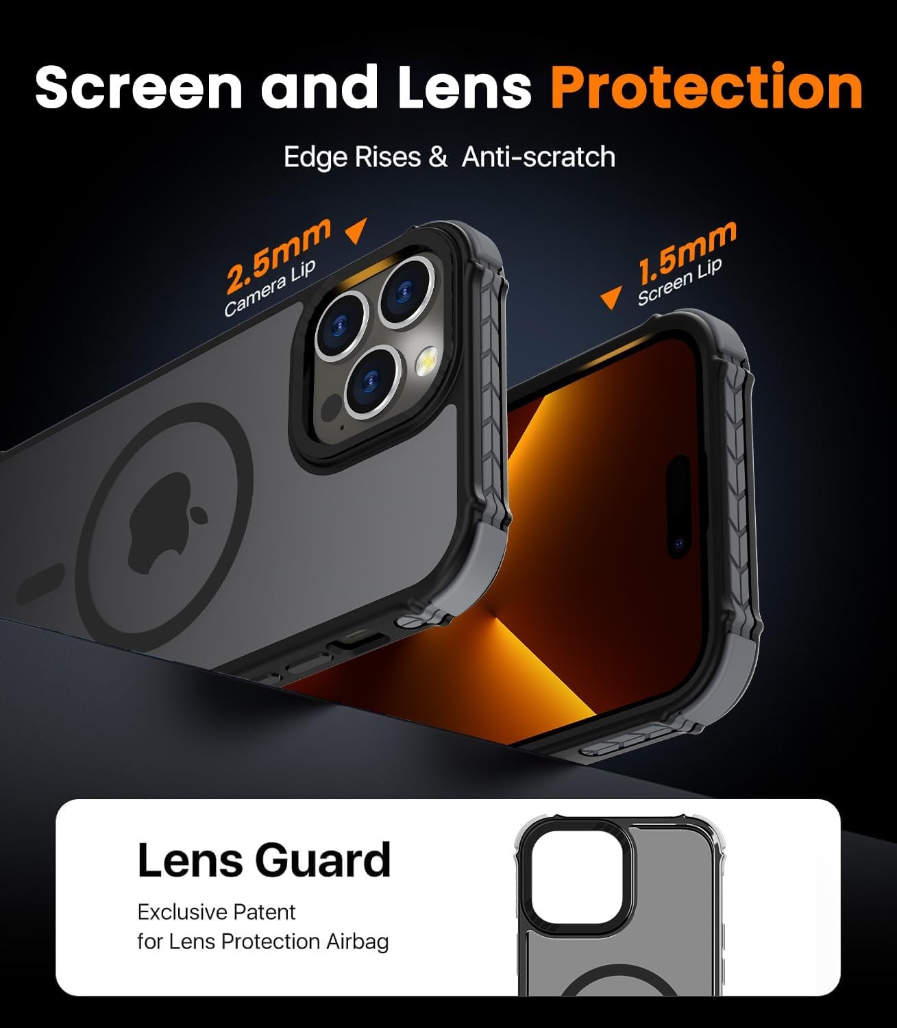Strong Magnetic Case for iPhone 14 Pro Max 6.7-Inch, Translucent Matte Shockproo