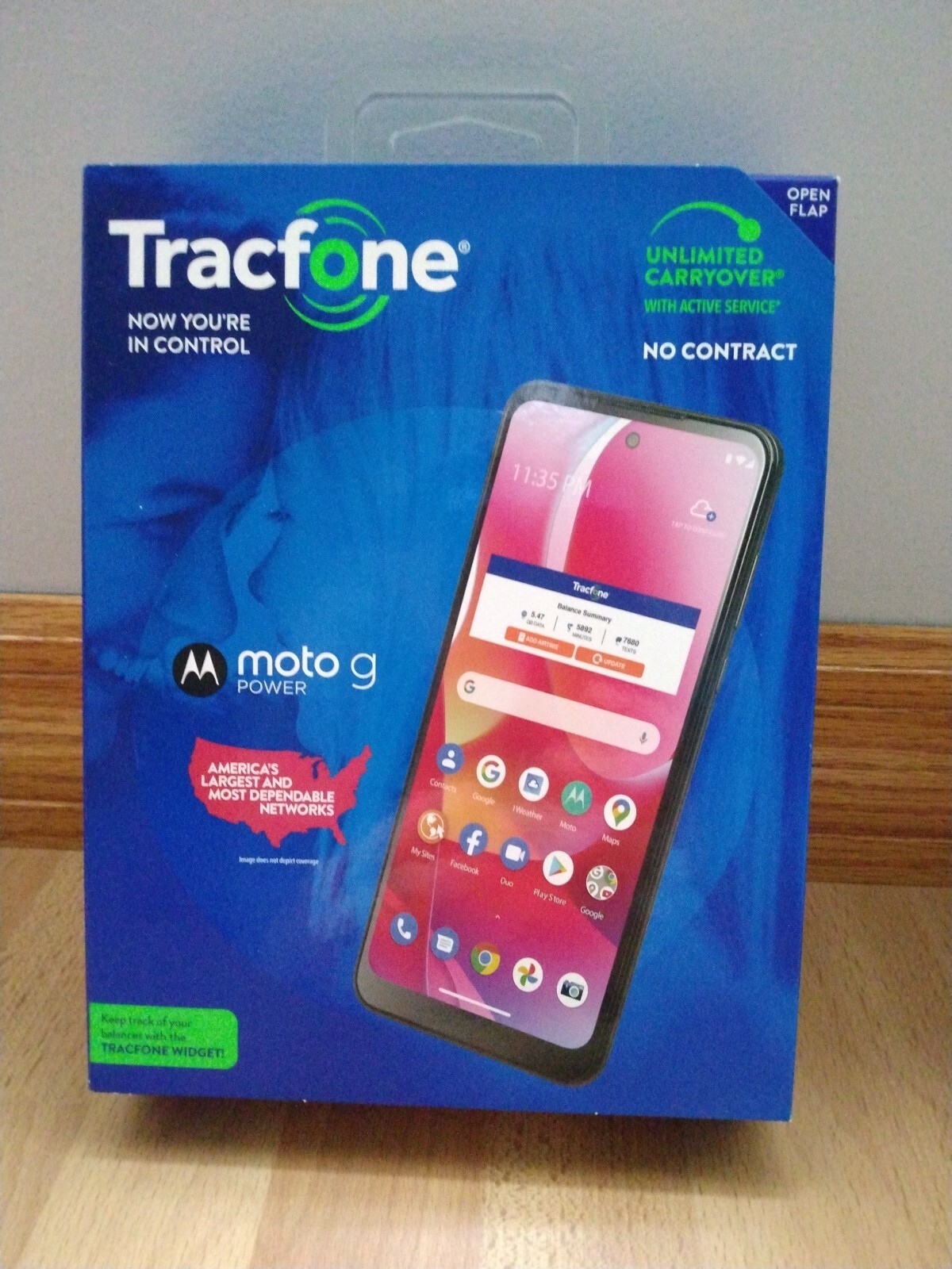 Tracfone Motorola moto g Power, 64GB, Dark Grove-Prepaid Smartphone