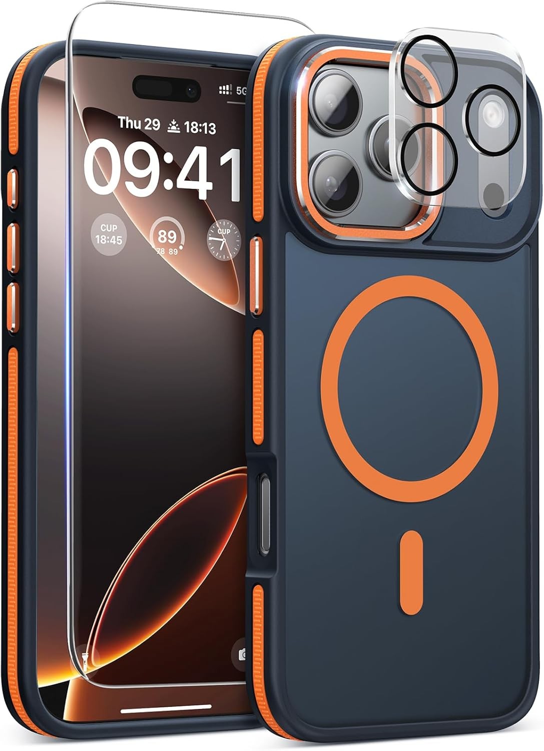 Magnetic 3 in 1 for iPhone 17 Pro Max Case with 1x Screen Protector + Camera Cov