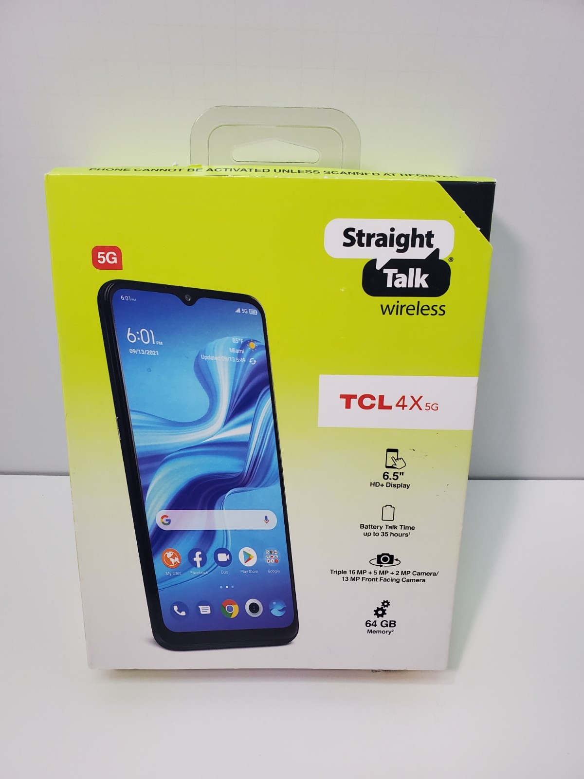 New TCL STALT601DCPWP 6.5″ Straight Talk 5G 64GB Black Free Shipping!