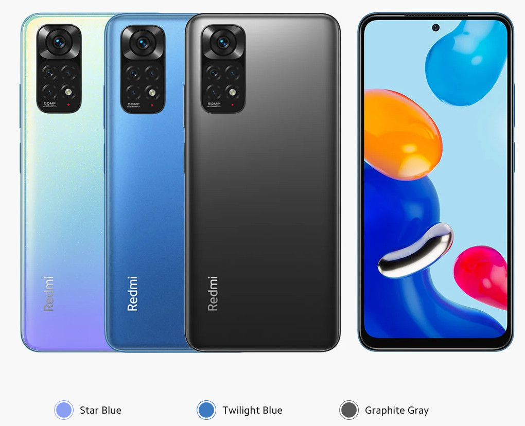 Xiaomi Redmi Note 11 4G LTE Star Blue – 4GB RAM – 128GB ROM – GLOBAL – NEW