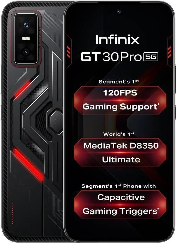 Infinix GT 30 Pro 5G+ (BLACK 256GB 8GB RAM)Dimensity 8350 Ultimate Unlocked