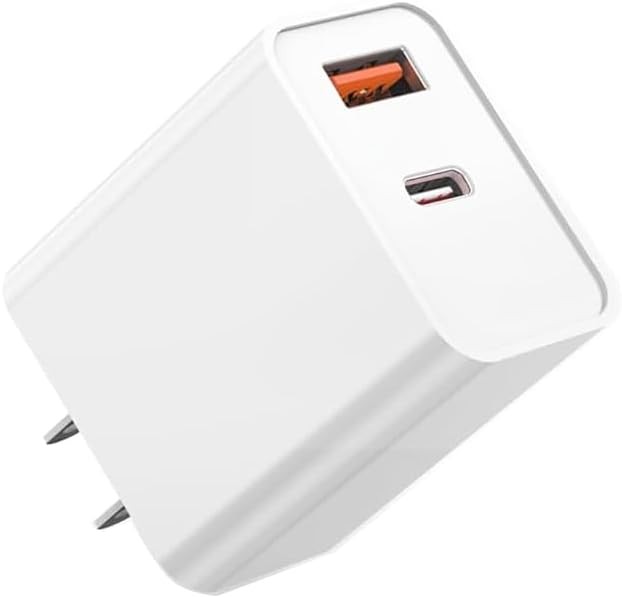 USB C Charger Block for iPhone, 20W Dual Port Fast Wall Charger, USB C & USB A