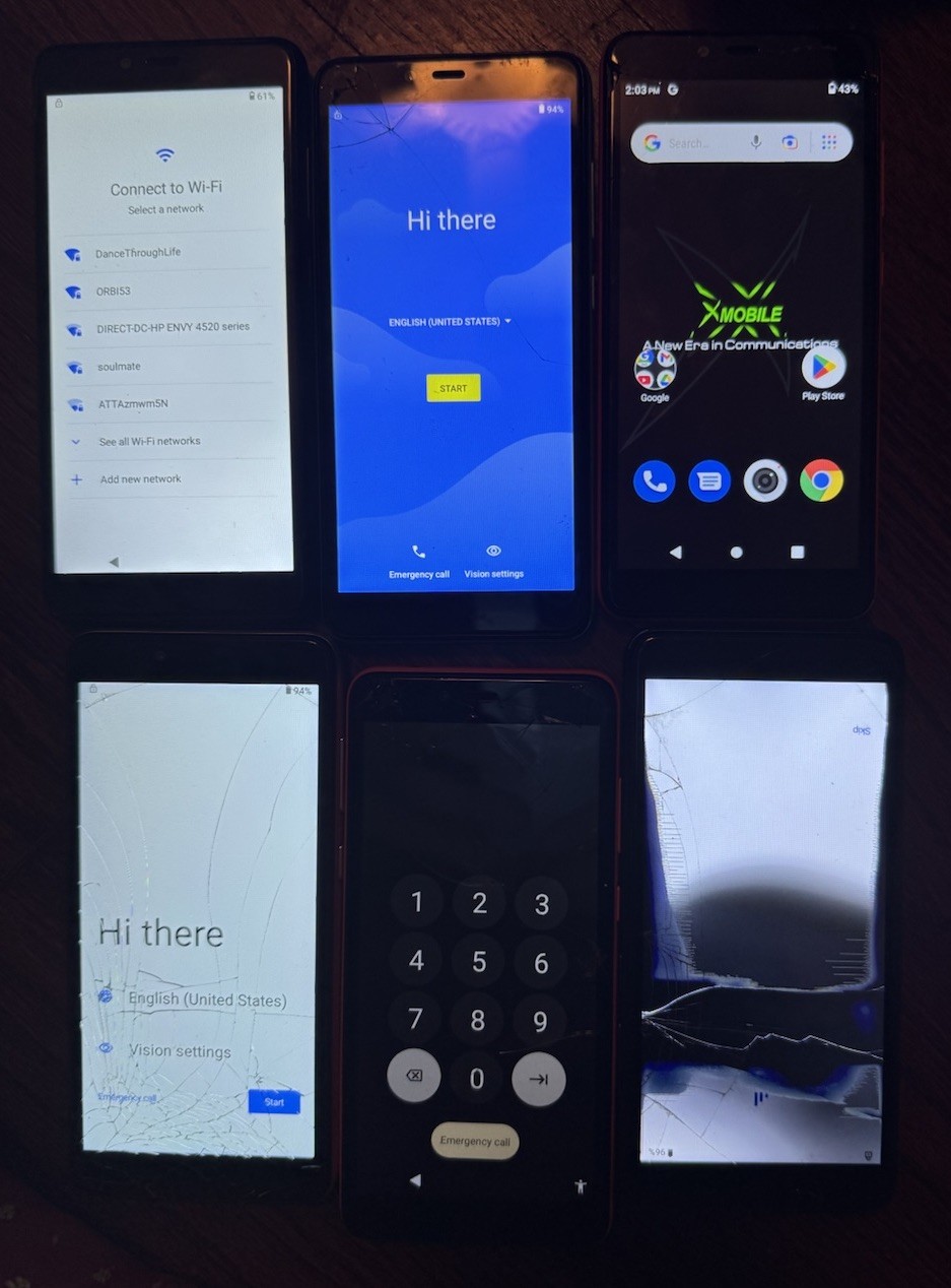 Lot Of 6 UNO Premier Pro Mobile X55 X2 (BROKEN) Parts Fast Ship Issues