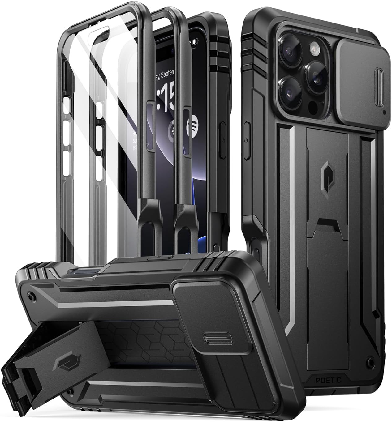 Revolution Case for iPhone 16 Pro Max 6.9 inch, Full-Body Military Grade Rugged