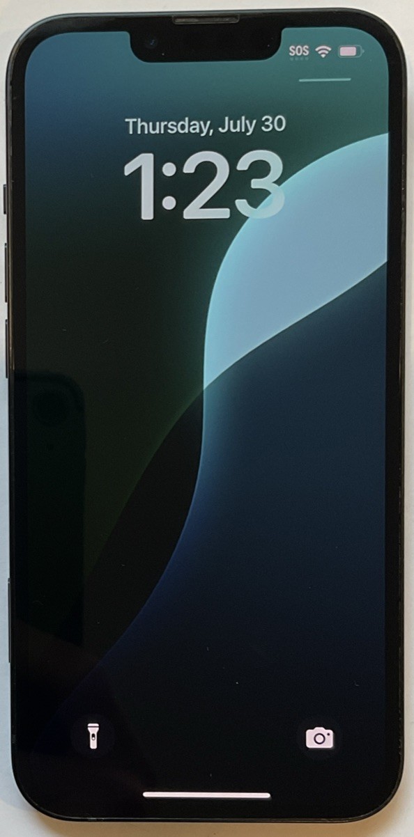 TESTED USED GSM UNLOCKED MIDNIGHT iPhone 13, 128GB A2482 ML933LL/A, 91% BATTERY.