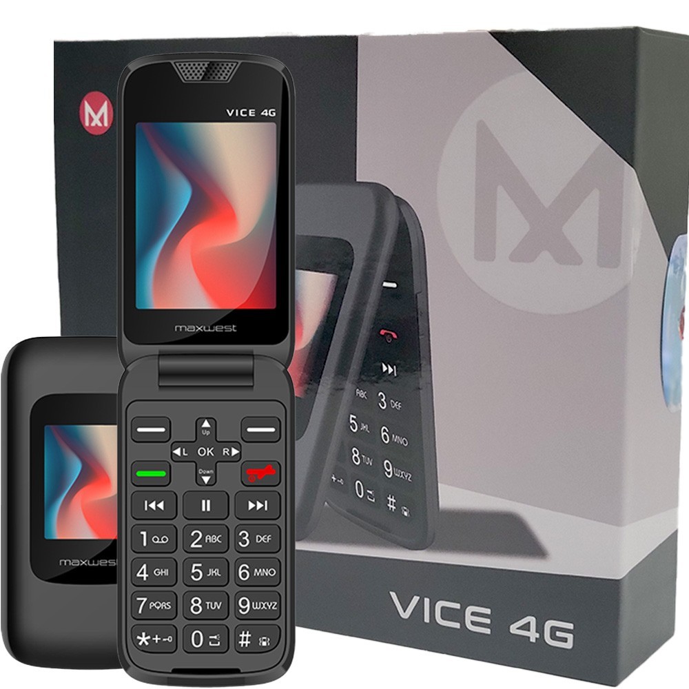 New Maxwest Vice 4G LTE Flip w/ Ultra Mobile $15 Plan with 3 Months of Service