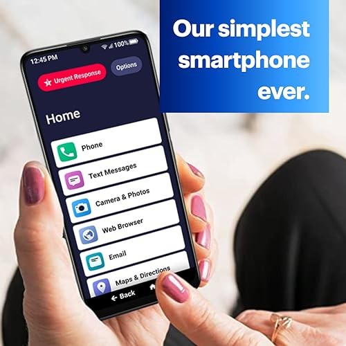 LIVELY Jitterbug Smart4 Smartphone for Seniors – 6.7 Inch Screen – Easy to Use